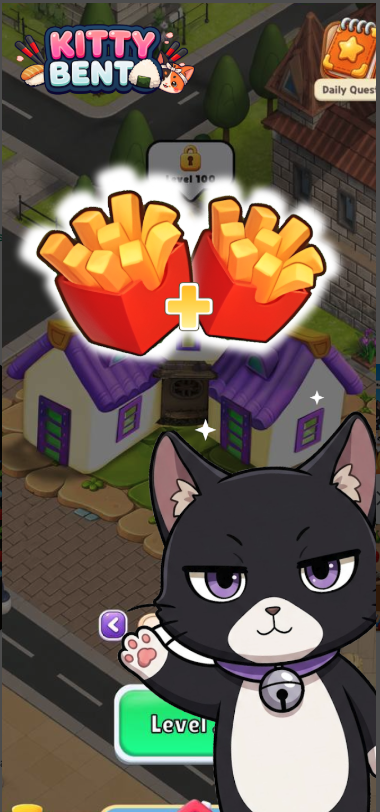 Kitty Bento Unity Source Code – Cute Food Matching Puzzle Game | SellUnitySourceCode.com screenshot 3