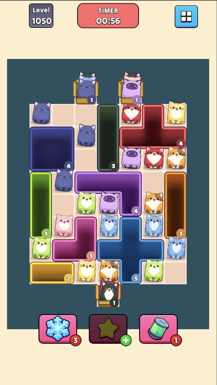 Kitty Hole Jam Unity Source Code – 1000+ Levels Premium Cat Puzzle Game screenshot 2