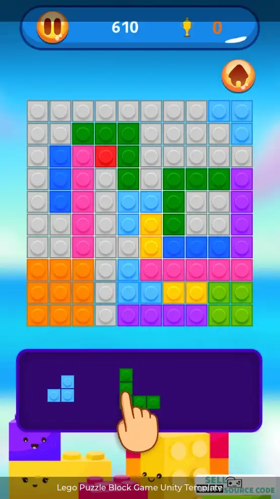 Lego Puzzle Block SellUnitySourceCode screenshot 2
