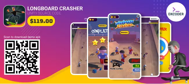 Longboard crasher SellUnitySourceCode screenshot 2