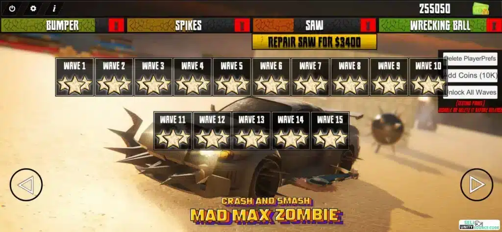 Mad Max Zombie : Crash and Smash SellUnitySourceCode screenshot 3