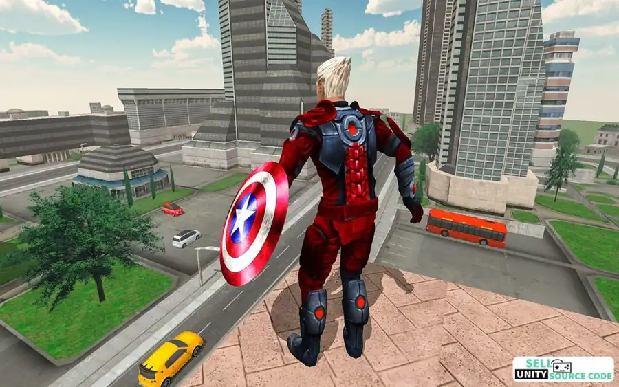 Marvelous Flying Super Hero 3D SellUnitySourceCode screenshot 4