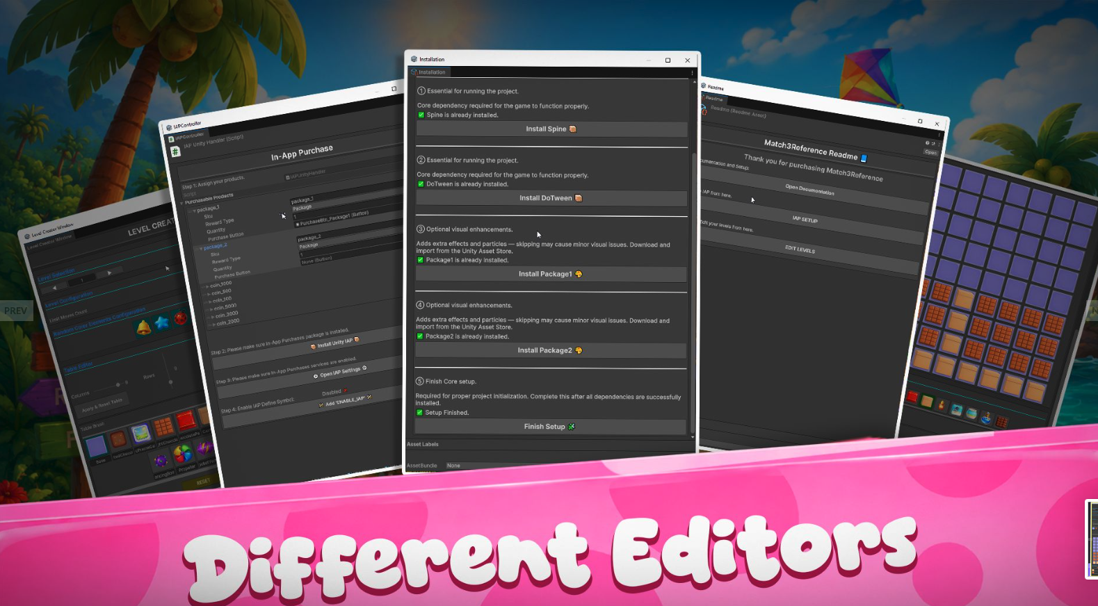 Match-3 Puzzle Framework Unity Source Code – Complete Match 3 Game Kit with Level Editor | sellunitysourcecode.com screenshot 9