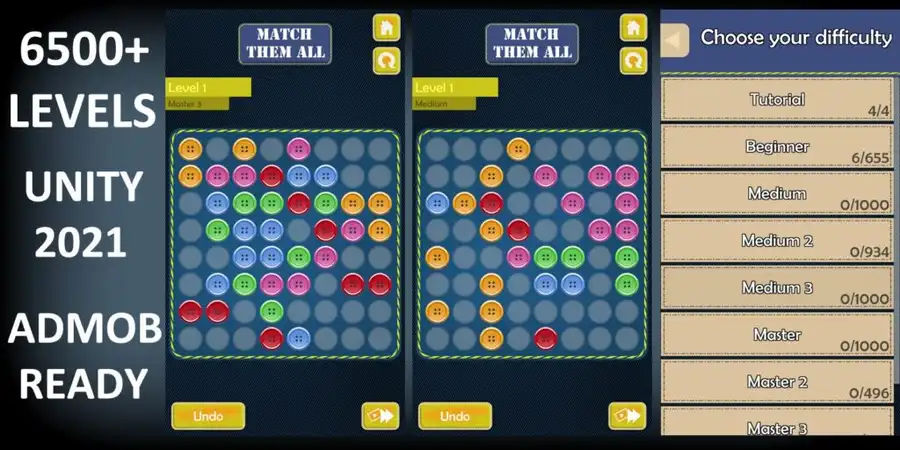 Match Them All Unity Project source code