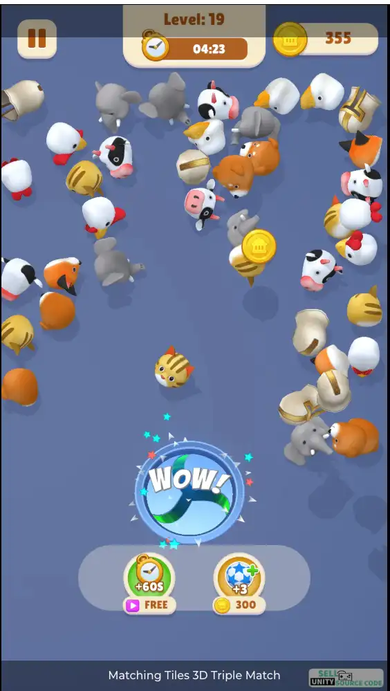 Matching Tiles 3D Triple Match SellUnitySourceCode screenshot 3