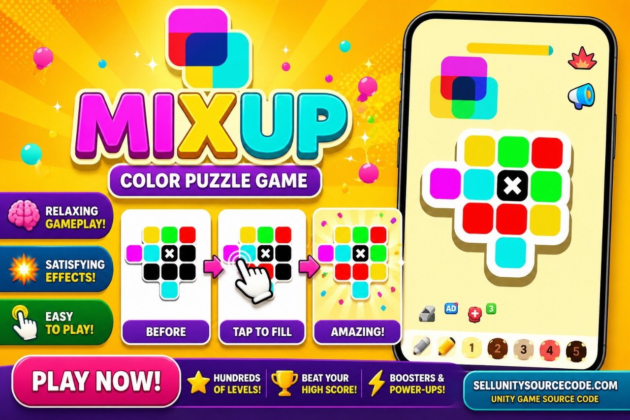 Mixup - Casual Mobile Unity Game source code