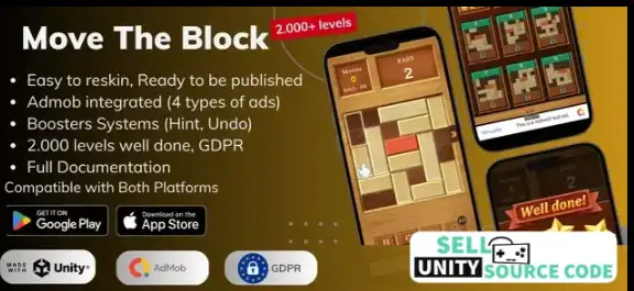 🧩 Move The Block – Puzzle Brain Challenge SellUnitySourceCode source code