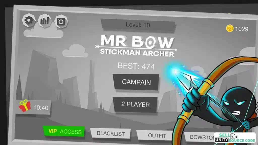 Mr bow Stickman Archor SellUnitySourceCode  screenshot 5