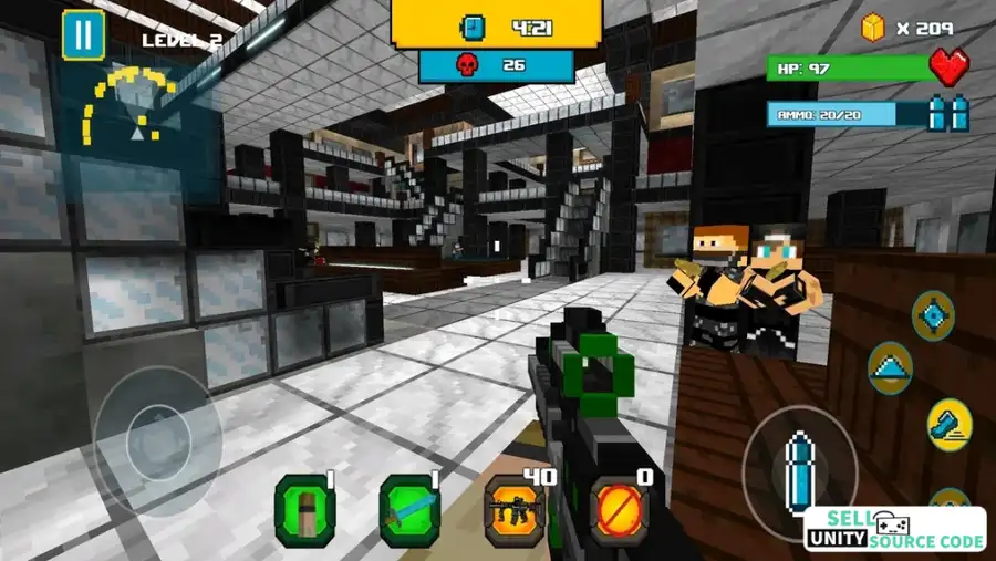 New American Block Sniper Survival – 3D FPS Shooting Game – SellUnitySourceCode.com screenshot 2
