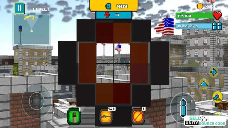 New American Block Sniper Survival – 3D FPS Shooting Game – SellUnitySourceCode.com screenshot 3