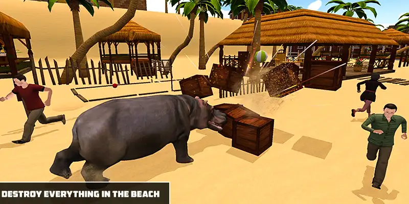 New Angry Hippo Attack Simulator – Wild Animal City Rampage – SellUnitySourceCode.com screenshot 5