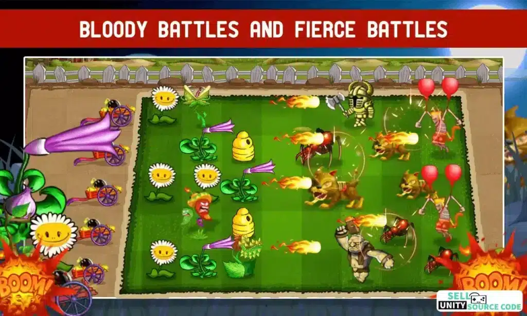 New Angry Plants Flower – Battle Garden Strategy Game – SellUnitySourceCode.com screenshot 2