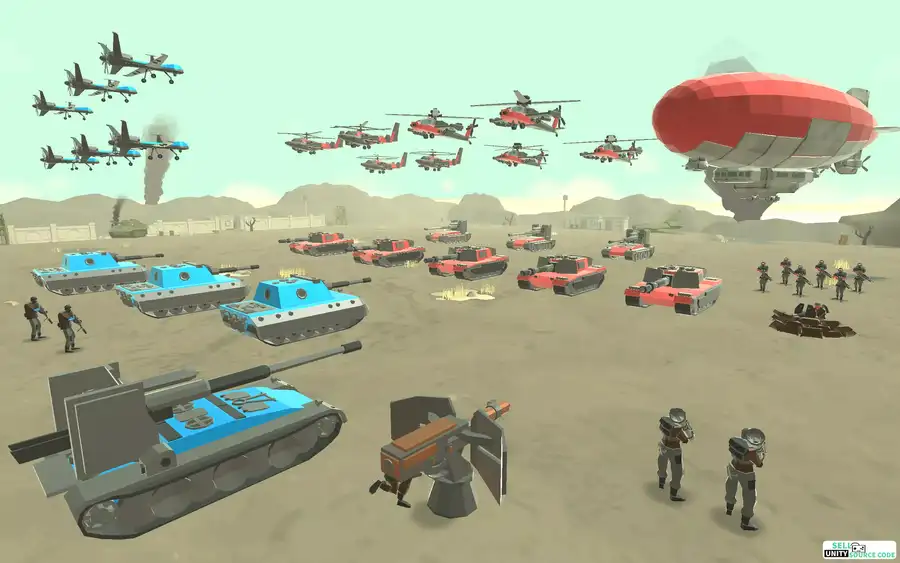 New Army War Simulator – Battle Strategy Unity Template – SellUnitySourceCode.com screenshot 3