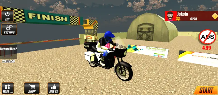 New Bike Offroad Stunt Racing 3D SellUnitySourceCode.com screenshot 4