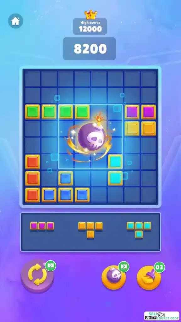   New Block Puzzle: Jewel Block Complete Unity Projects - SellUnitySourceCode.com screenshot 5