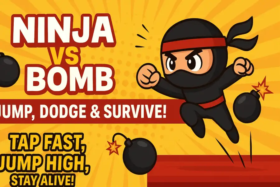 🥷💣 Ninja vs Bomb – Jump & Dodge Arcade Game (SellUnitySourceCode) source code
