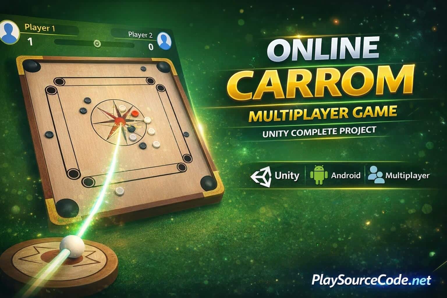 Online Multiplayer Carrom Unity complete Project screenshot 6