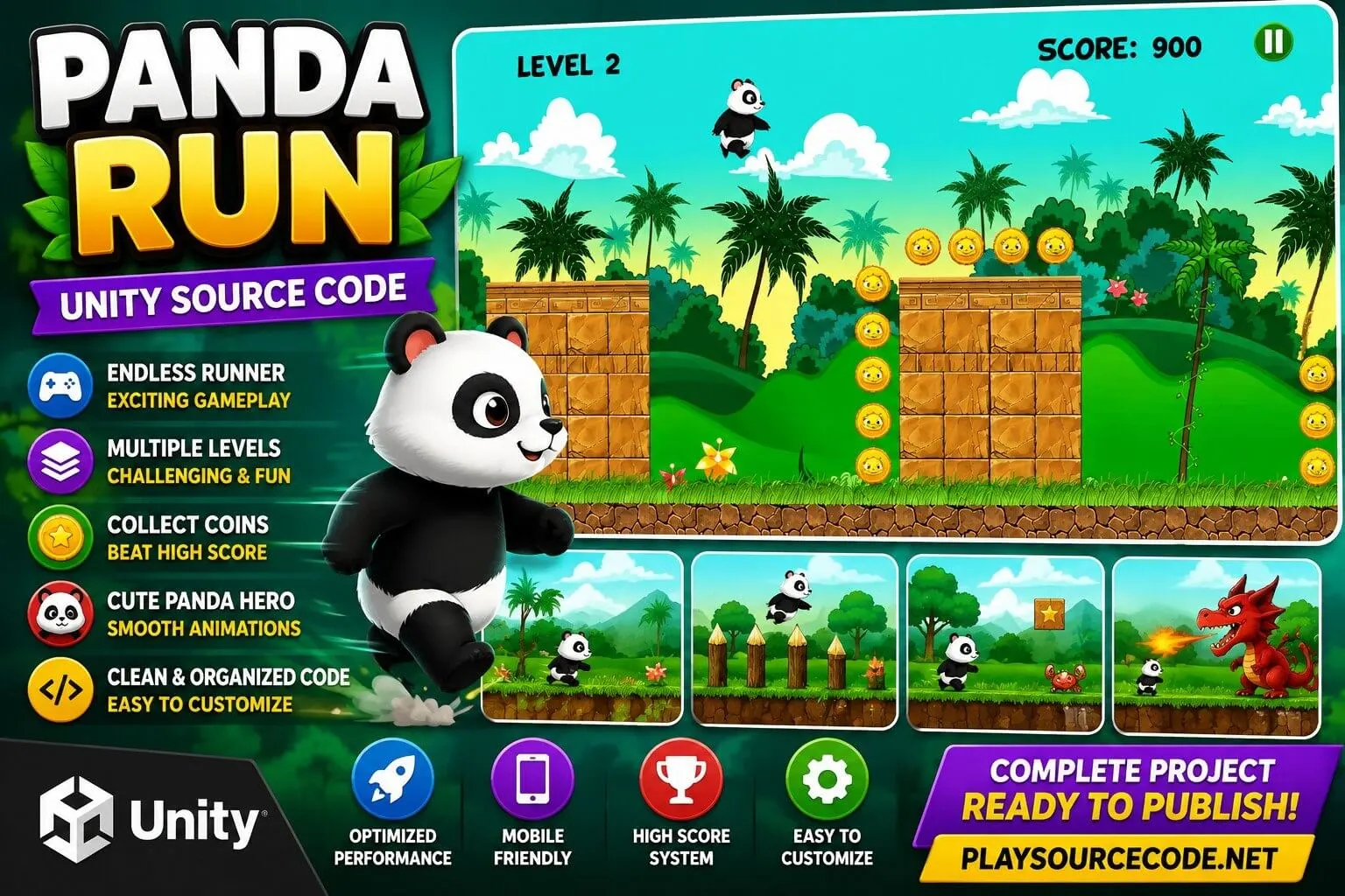 Panda Adventure – Complete Unity Game screenshot 6