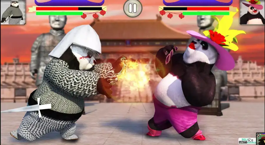 Panda Fighting Angry Wild kung fu Beasts SellUnitySourceCode screenshot 2