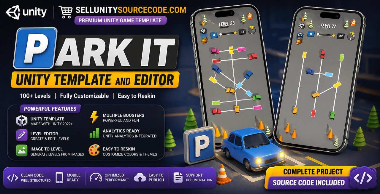 Park It - Unity Template And Editor source code