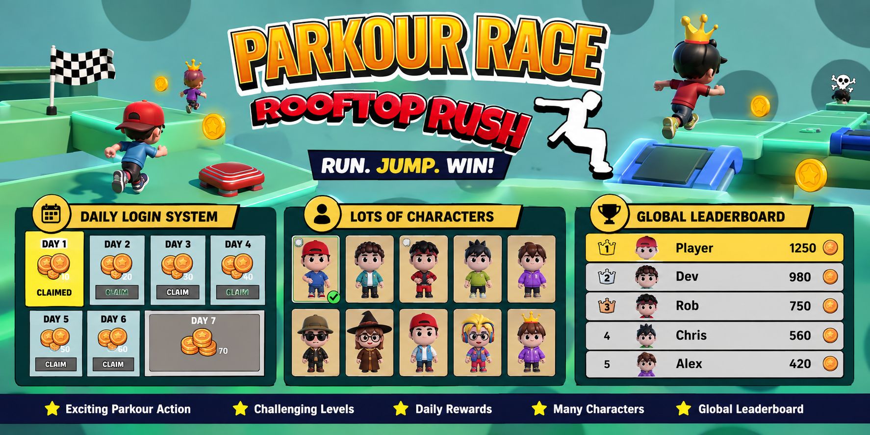 Parkour Race 3D - Unity Source Code