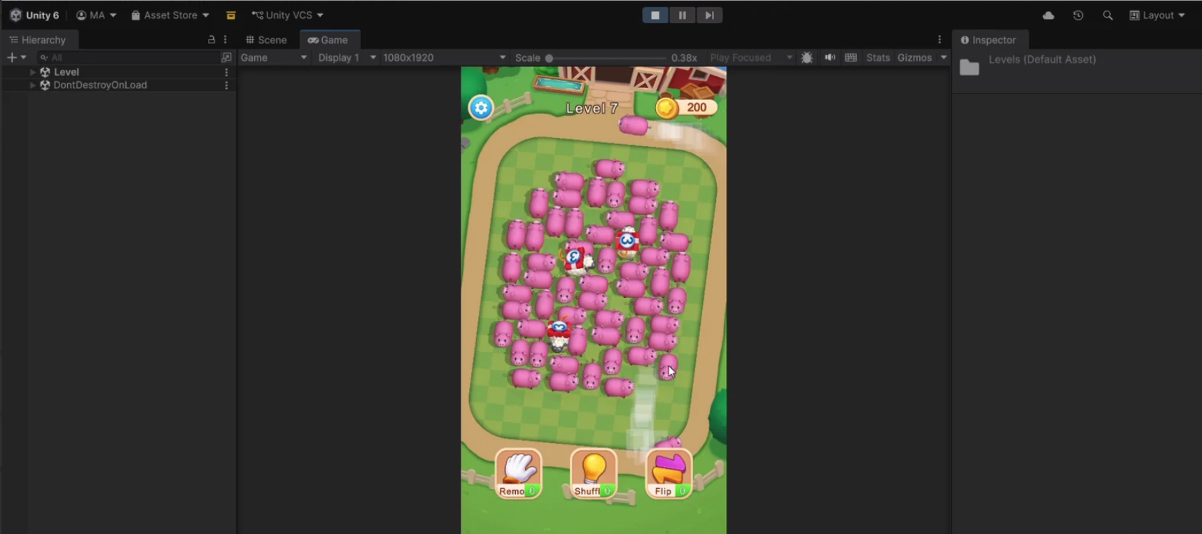 Pig Jam Puzzle Unity Source Code – Animal Parking Puzzle Game Template screenshot 4