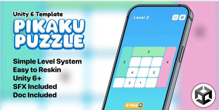 Pikaku Puzzle Unity Source Code – Classic Connect Puzzle Game | SellUnitySourceCode.com screenshot 2