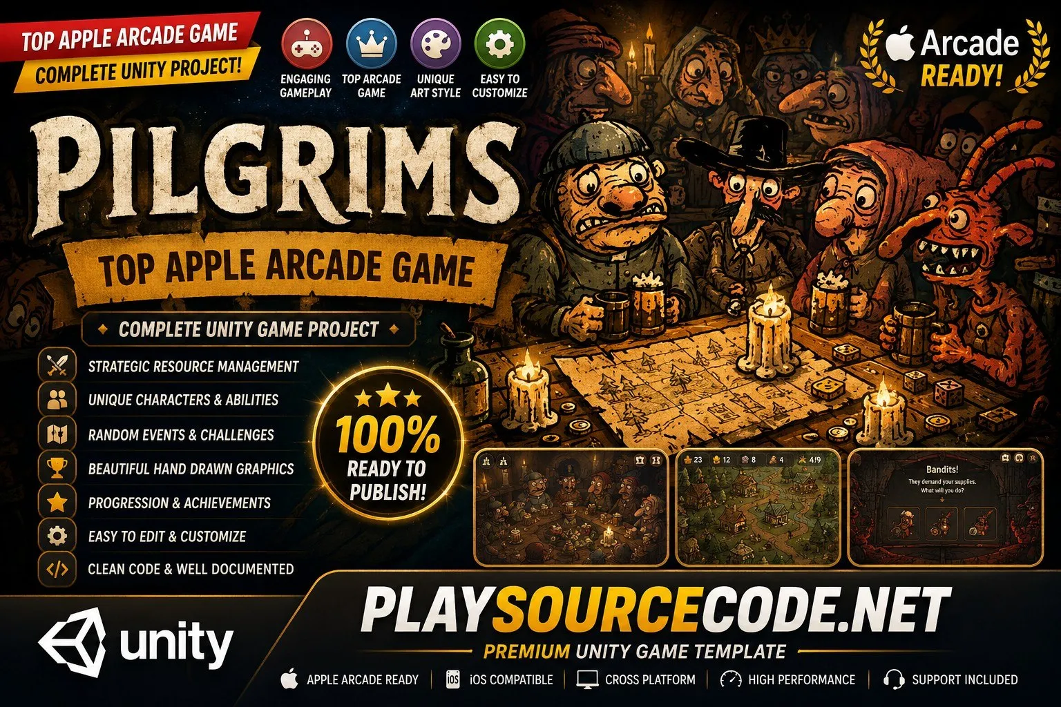 Pilgrims – Top Apple Arcade Unity Game source code