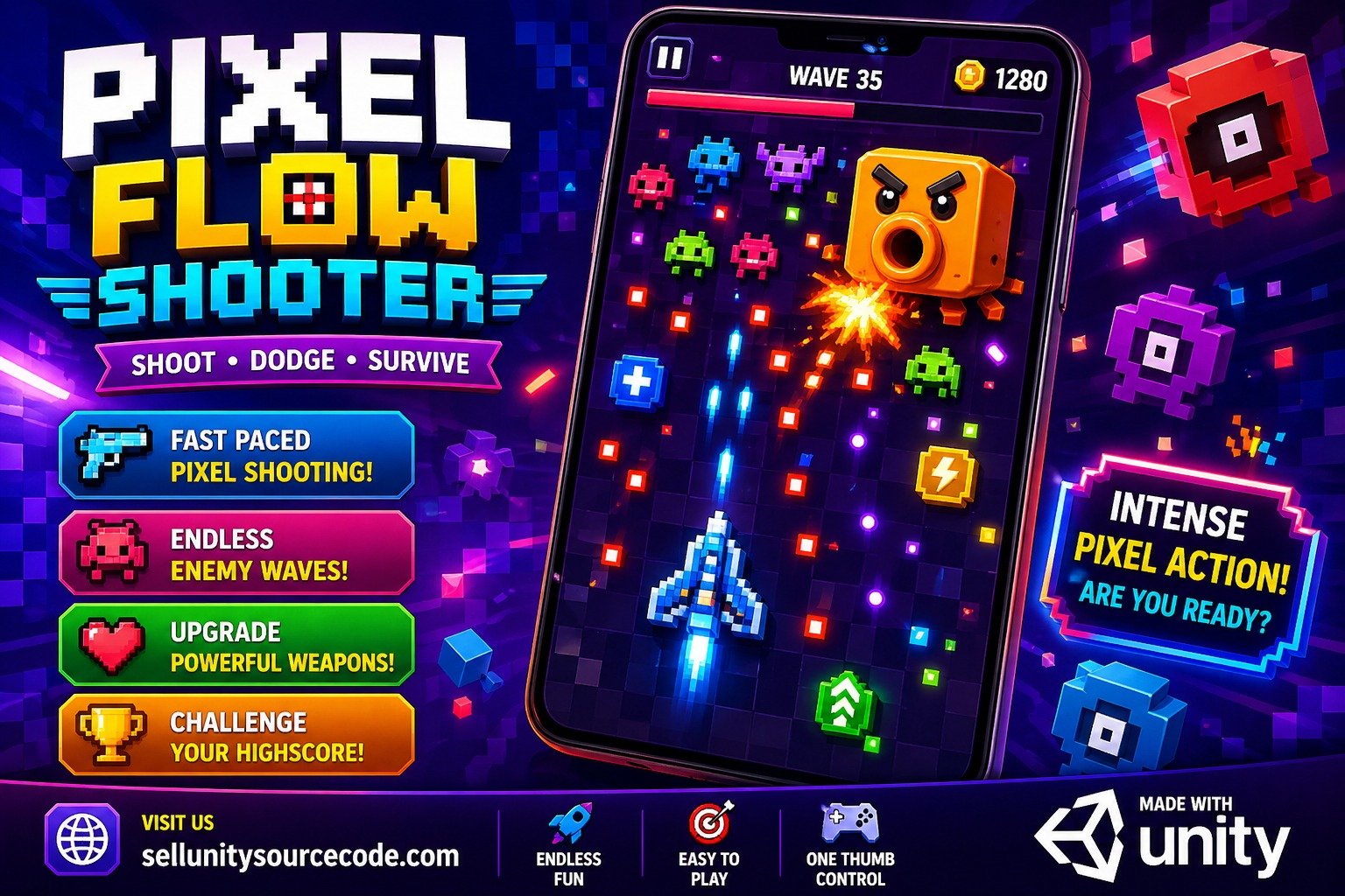 Pixel Flow Shooter source code