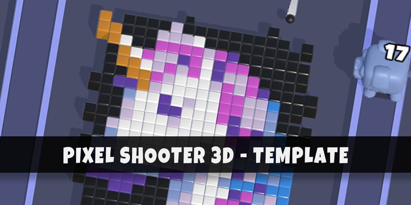 Pixel Shooter 3D Unity Source Code – Premium Jam Template with Level Editor screenshot 2