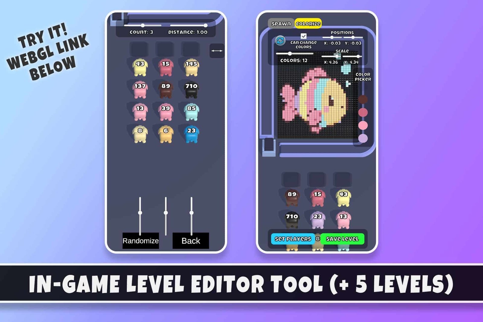 Pixel Shooter 3D Unity Source Code – Premium Jam Template with Level Editor screenshot 5