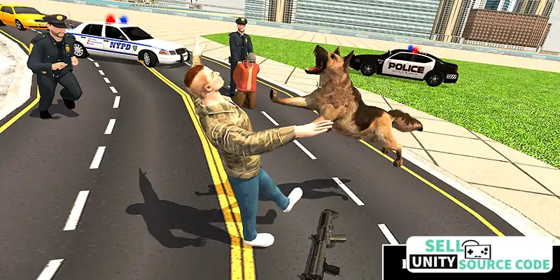 Police Dog Gangster Chase 2019 SellUnitySourceCode screenshot 2
