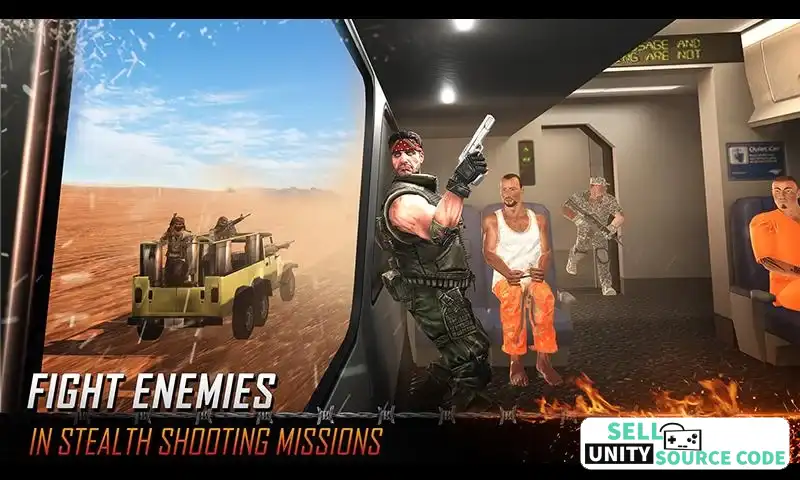 Police Train Counter Terrorist FPS Shooter SellUnitySourceCode screenshot 5