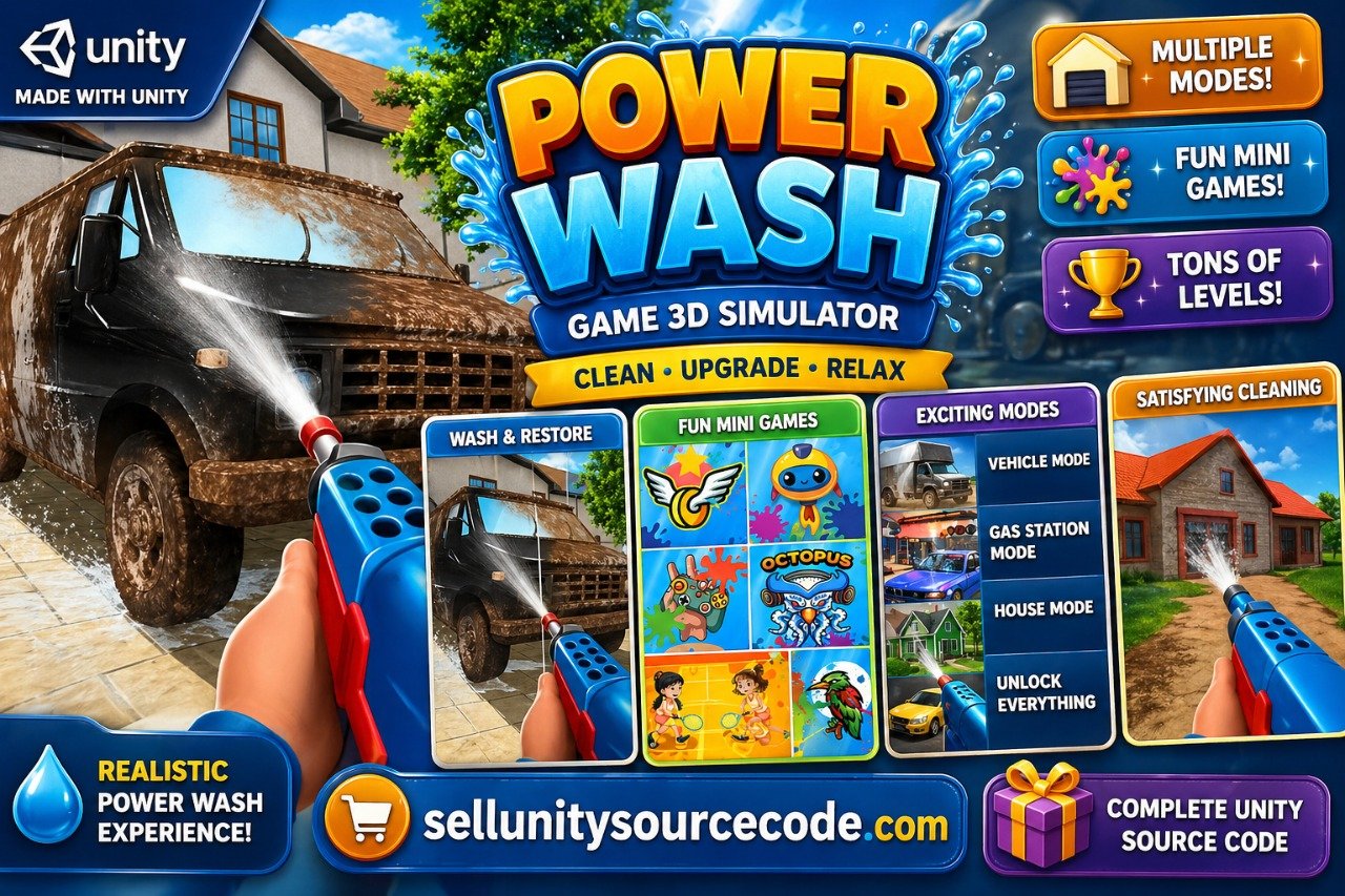 Power Wash Game 3D Simulator source code