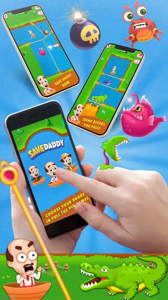 Pull the Pin - Save Daddy SellUnitySourceCode screenshot 3
