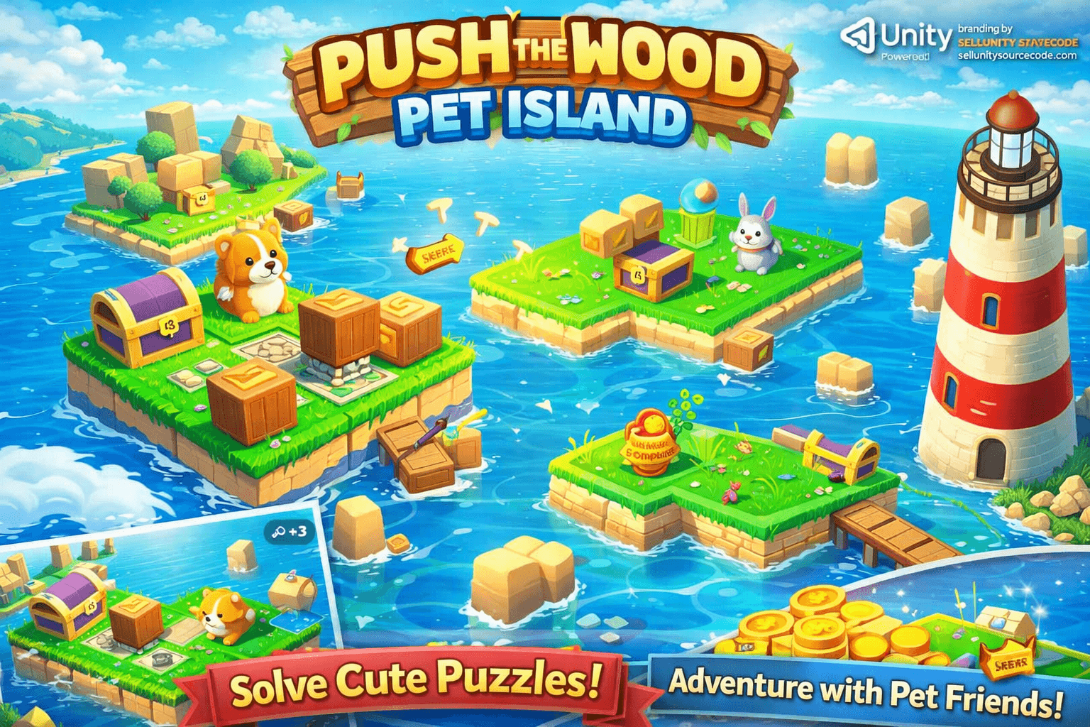 Push the Wood: Pet Island – Casual Puzzle Adventure Game screenshot 5