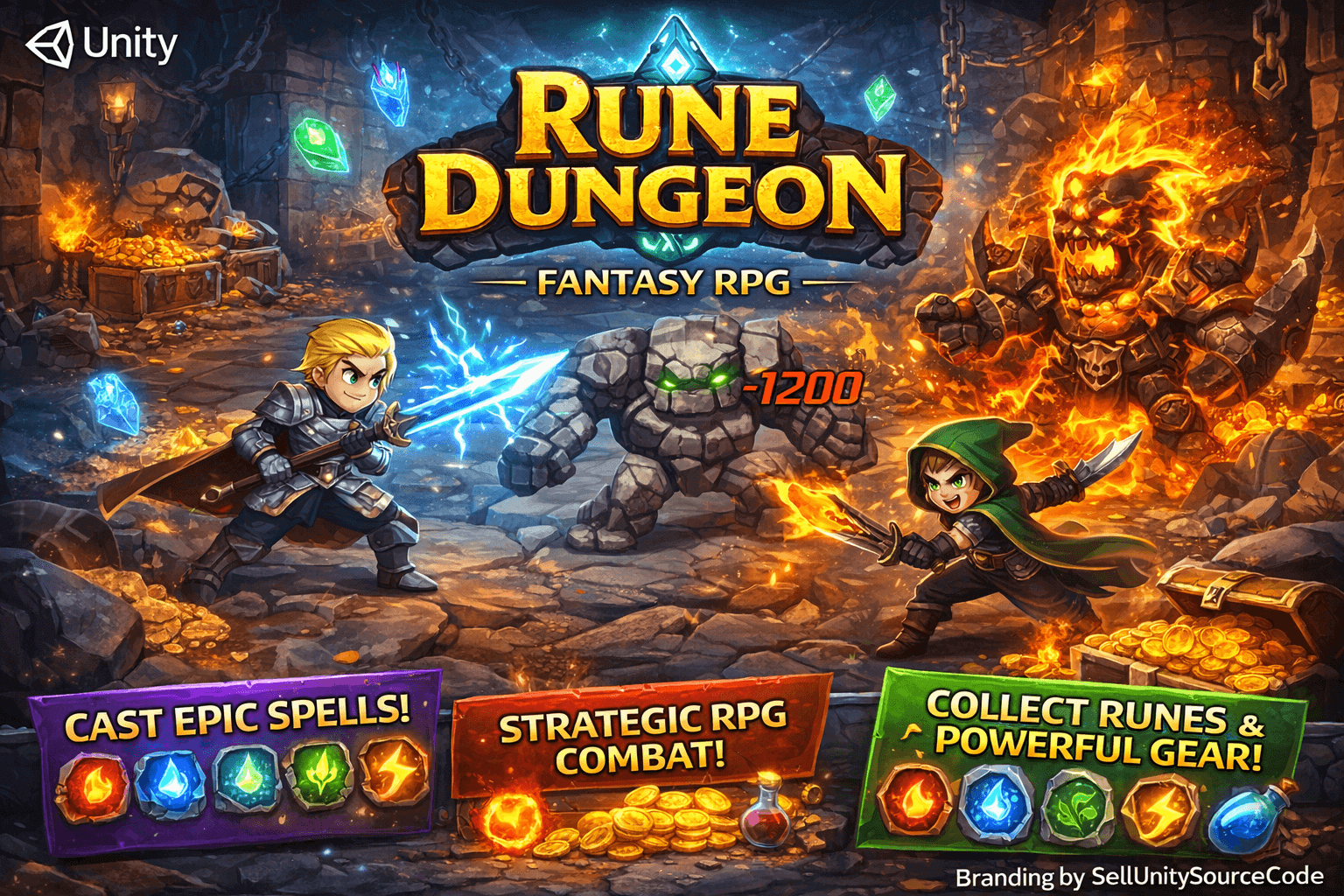 Rune Dungeon – Fantasy RPG Unity Game Source Code