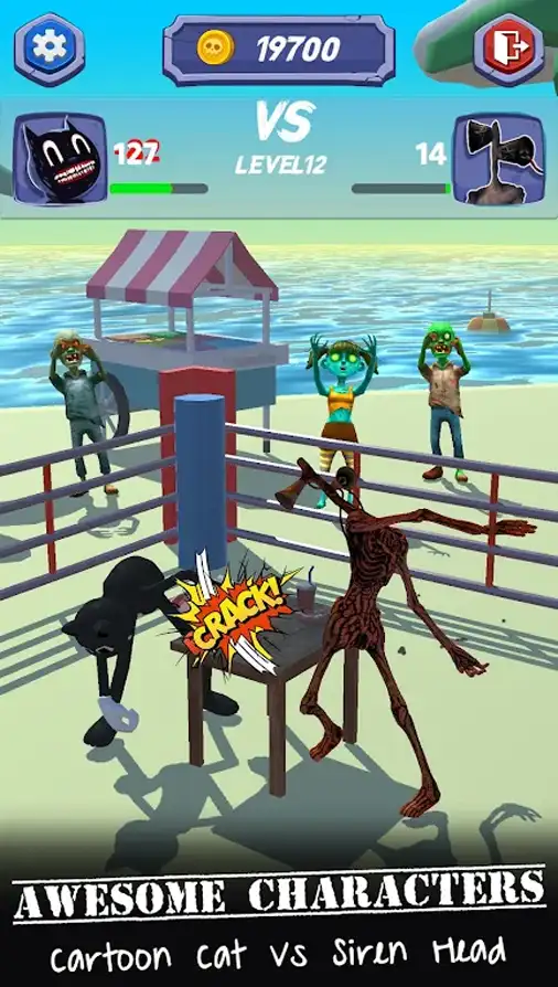 Slap Cartoon Cat Champ SellUnitySourceCode screenshot 4