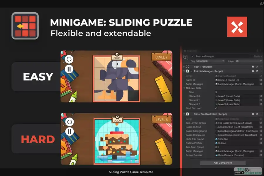 Sliding Puzzle Game Template SellUnitySourceCode screenshot 3