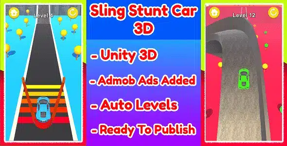 Sling Stunt Car 3D Game SellUnitySourceCode source code