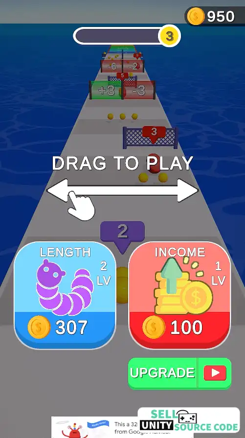 Snake Rush 3D – Unity Game + Admob SellUnitySourceCode screenshot 4
