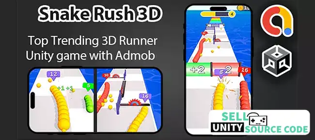 Snake Rush 3D – Unity Game + Admob SellUnitySourceCode screenshot 5