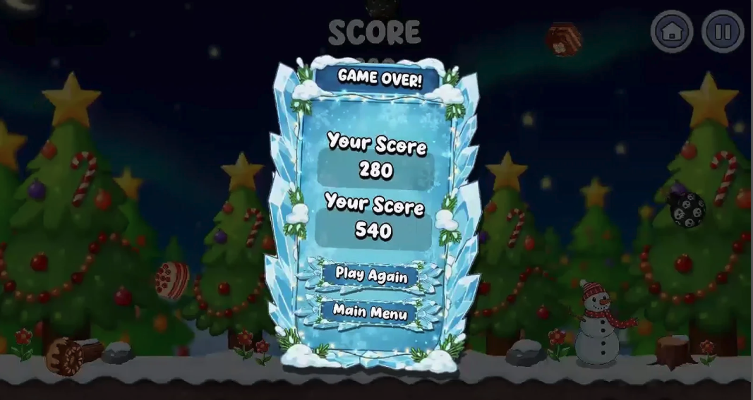 Snowman Cookies Unity Game Source Code – Endless Cookie Collector Game screenshot 4