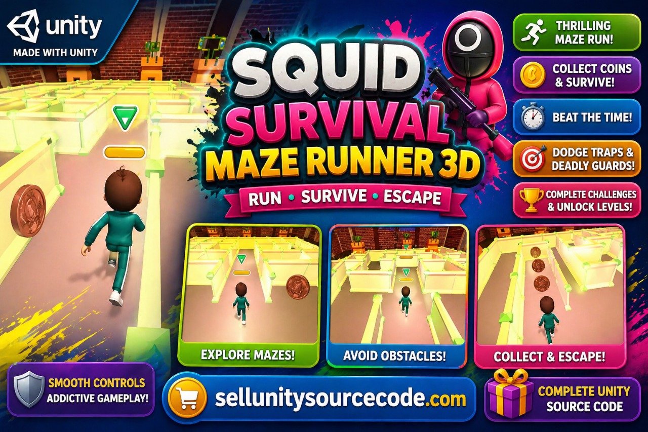 Squid Survival Maze Runner 3 source code