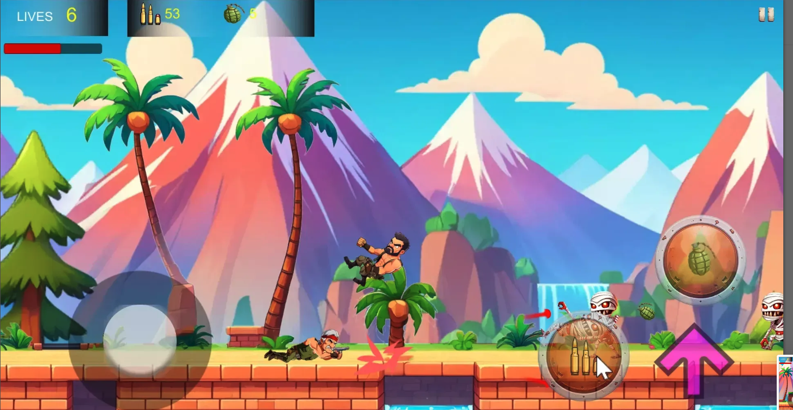 Steel Force 2D Shooter Unity Game Source Code – 20 Levels, Weapons &amp; AdMob screenshot 5