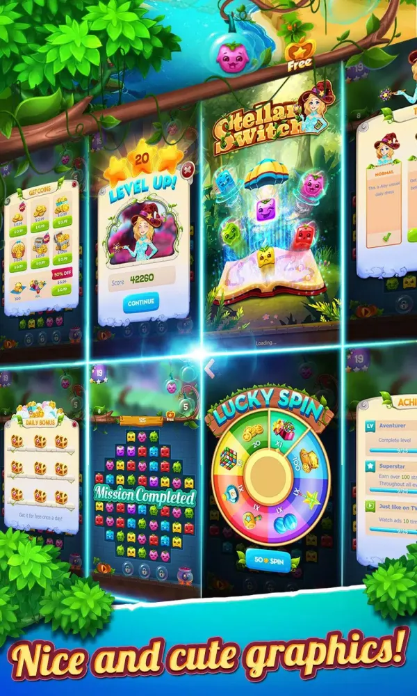 Stellar Witch Fruit Match 3 Puzzle Unity Source Code screenshot 6