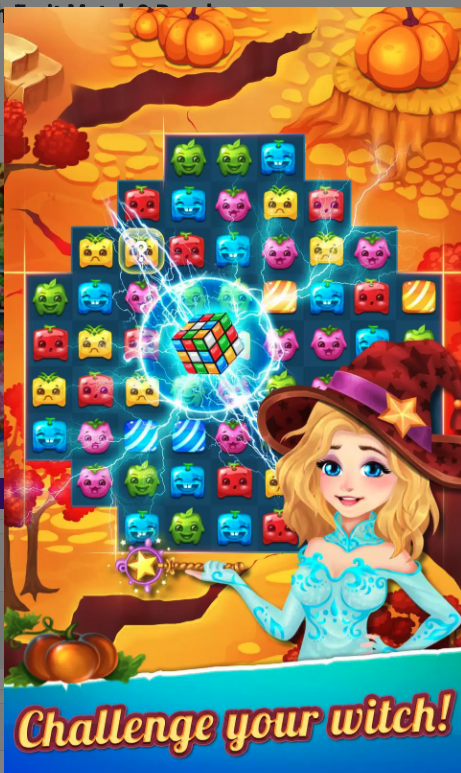 Stellar Witch Unity Source Code – Match-3 Fruit Puzzle Game | SellUnitySourceCode.com screenshot 2