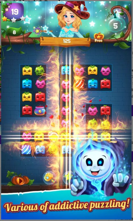 Stellar Witch Unity Source Code – Match-3 Fruit Puzzle Game | SellUnitySourceCode.com screenshot 10