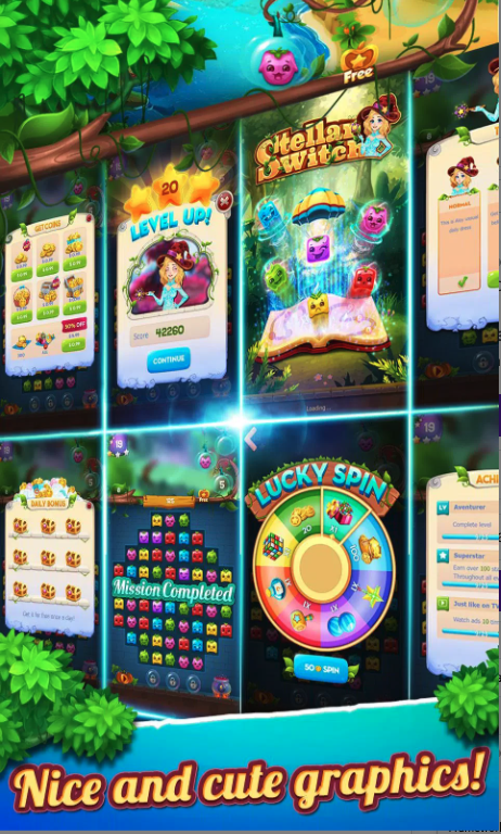 Stellar Witch Unity Source Code – Match-3 Fruit Puzzle Game | SellUnitySourceCode.com screenshot 11