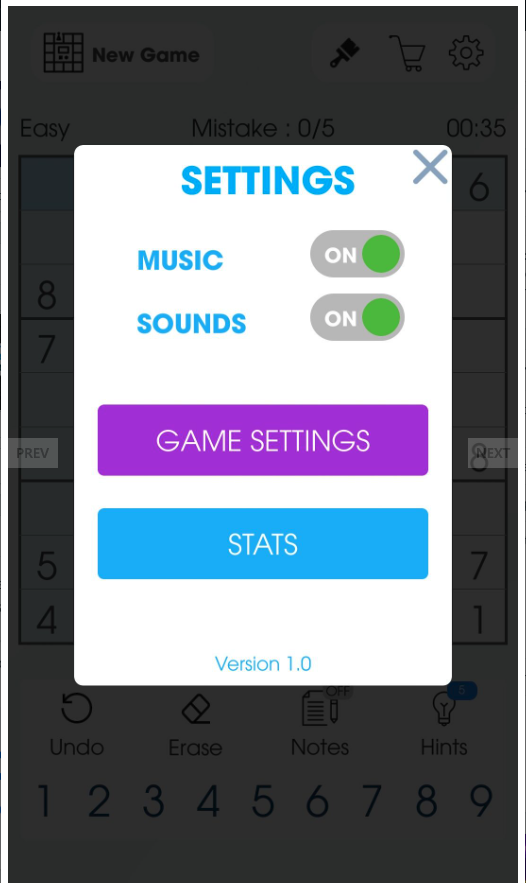 Sudoku Master Puzzle Unity Source Code – Classic Sudoku Puzzle Game | SellUnitySourceCode.com screenshot 3